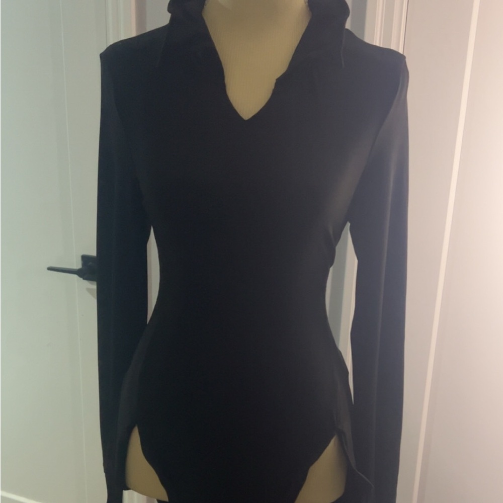 Black Long-Sleeve Cutout Bodycon Dress